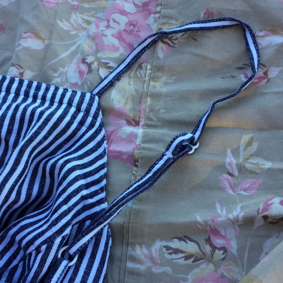 Old Navy Fit and Flare Striped Dress Navy M Tall - Picture 4 of 8